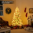 Pre-Lit Artificial Christmas Tree with Snow Flocked Branch Tips