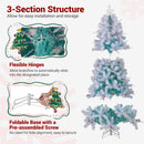 Pre-Lit Artificial Christmas Tree with Snow Flocked Branch Tips