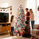 Pre-Lit Artificial Christmas Tree with Snow Flocked Branch Tips