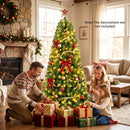 6-8 Ft Pre-Lit Artificial Christmas Tree with Remote Control