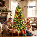 6-8 Ft Pre-Lit Artificial Christmas Tree with Remote Control