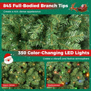 6-8 Ft Pre-Lit Artificial Christmas Tree with Remote Control