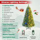 6-8 Ft Pre-Lit Artificial Christmas Tree with Remote Control