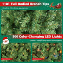 6-8 Ft Pre-Lit Artificial Christmas Tree with Remote Control