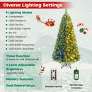 6-8 Ft Pre-Lit Artificial Christmas Tree with Remote Control