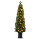 Pre-Lit Potted Christmas Tree with Warm White LED Lights