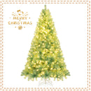 Pre-Lit Tinsel Christmas Tree Artificial Xmas Tree Home Office Party Seasonal Holiday Decoration