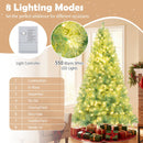 Pre-Lit Tinsel Christmas Tree Artificial Xmas Tree Home Office Party Seasonal Holiday Decoration