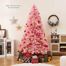 Pre-Lit Tinsel Christmas Tree Artificial Xmas Tree with Lush Branch Tips Holiday Decoration