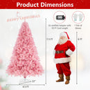 Pre-Lit Tinsel Christmas Tree Artificial Xmas Tree with Lush Branch Tips Holiday Decoration