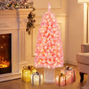 Pre-Lit Potted Christmas Tree with Warm White LED Lights
