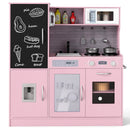 Pretend Play Kitchen with Utensils for Kids Aged 3+-White