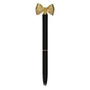 Pretty Refillable Bow Pen | Black and Metallic Gold Single Pen