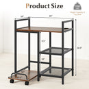 Printer Stand with Charging Station and Storage Shelves
