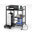 Printer Stand with Charging Station and Storage Shelves