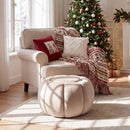 Pumpkin Ottoman with Hidden Storage and Removable Lid