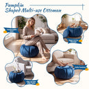 Pumpkin Ottoman with Hidden Storage and Removable Lid