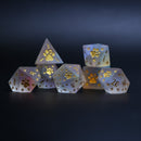 Puppy Paws Frosted Prism Glass Dice Set
