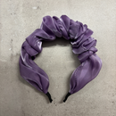 Purple Chiffon Headband | Poly Satin Headpiece Hair Accessory | 6.25''