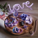 Purple Chiffon Headband | Poly Satin Headpiece Hair Accessory | 6.25''