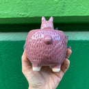 Purple Llama Pot |  Alpaca Ceramic Planter Animal Shaped | 5" Tall