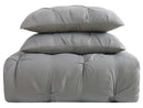 Truly Soft 3Pc Pleated Full/Queen Comforter Set – Gray