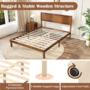 Twin/Full/Queen Size Bed Frame with Headboard and Wooden Slats Support