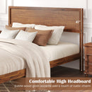 Twin/Full/Queen Size Bed Frame with Headboard and Wooden Slats Support