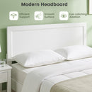 Queen Size Platform Bed Frame with Headboard - White