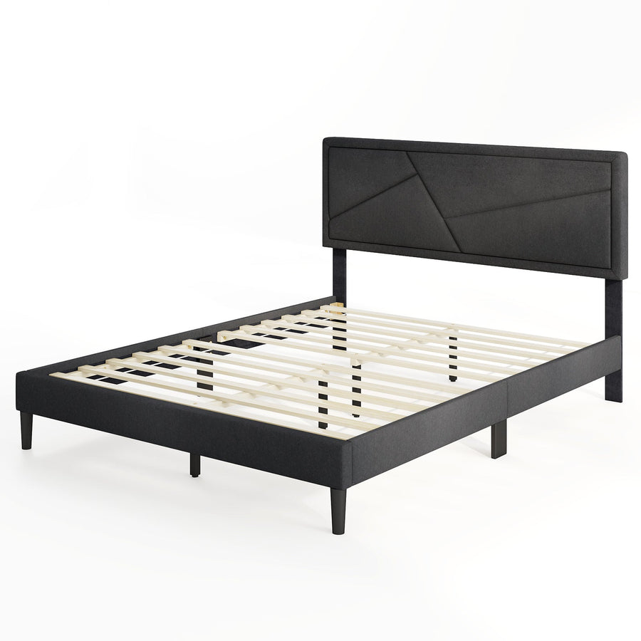 Twin/Full/Queen Size Upholstered Platform Bed Frame with High Headboard