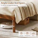 Queen Platform Bed Frame with Curved Headboard - Walnut