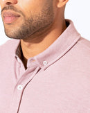 Threads 4 Thought Mens Mika Pique Button-Down Shirt in Heather Lilac, M
