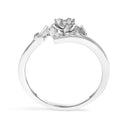 .925 Sterling Silver Diamond Accent "MOM" Heart Ring (J-K Color, I2-I3 Clarity) - Ring Size 7