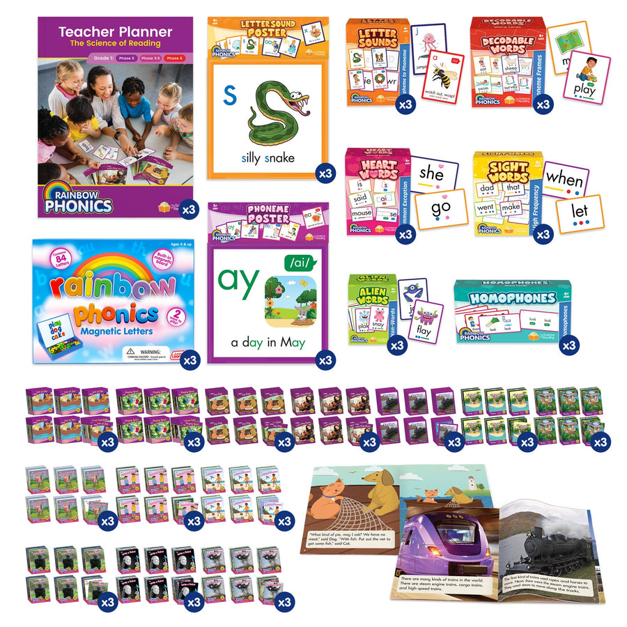 Rainbow Phonics School Kit 1st Grade
