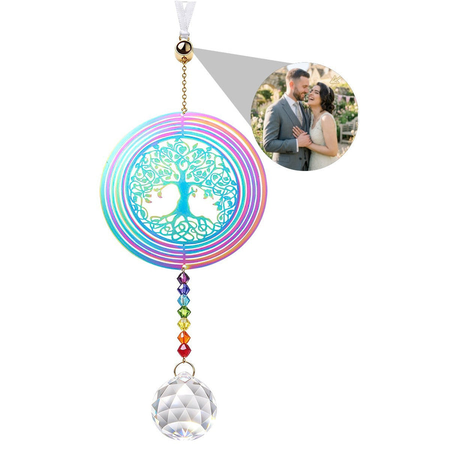 Personalized Photo Projection Tree of Life Suncatcher