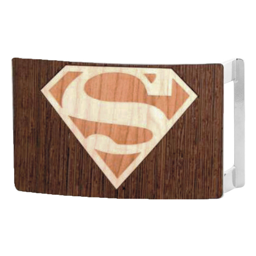 Superman Rock Star Buckle - Marquetry Black Walnut/Maple