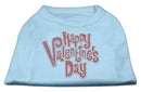 Pet Dog & Cat Shirt Rhinestone, "Happy Valentine's Day"