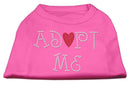 Pet Dog & Cat Shirt Rhinestone,"Adopt Me"