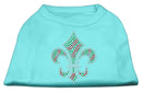 Christmas Pet Dog & Cat Shirt Rhinestone, "Holiday Fleur De Lis"