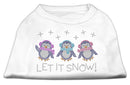 Christmas Pet Dog & Cat Shirt Rhinestone, "Let It Snow Penguins"