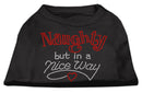 Christmas Pet Dog & Cat Shirt Rhinestone, "Naughty, But In A Nice Way"