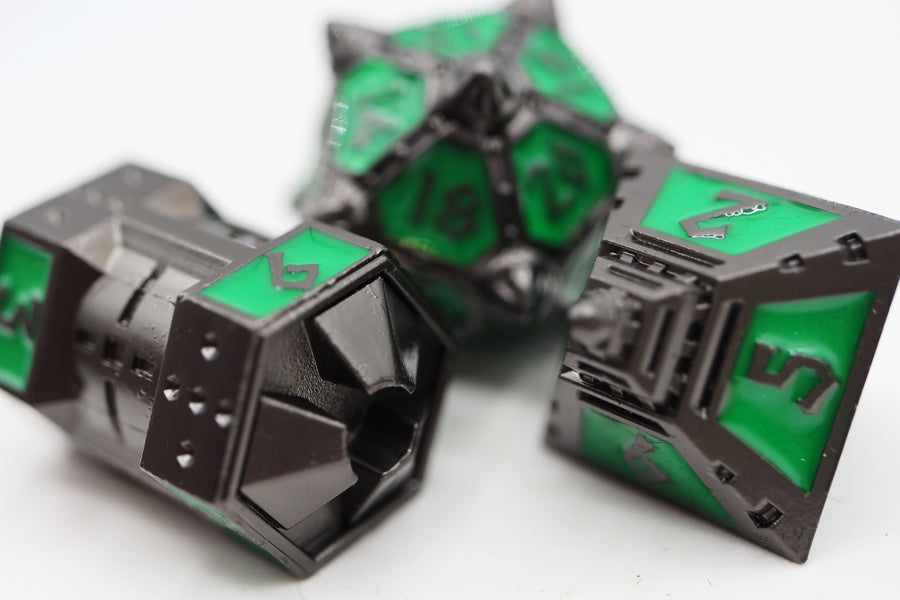 Dice 51: Radioactive Rocket - Metal RPG Dice Set
