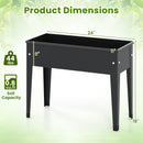 Raised Garden Bed Elevated Metal Planter Box with Legs Drainage Holes