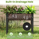 Raised Garden Bed Elevated Metal Planter Box with Legs Drainage Holes