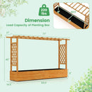 Raised Garden Bed Planter Box with Lattice Trellis Drainage Holes