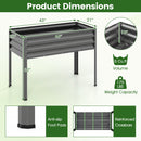 Raised Garden Bed Set of 2 Electro-Coating Metal Large Elevated Planter Box