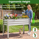 Raised Garden Bed with Legs Electro-Coating Metal Large Elevated Planter Box