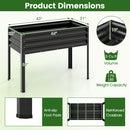 Raised Garden Bed with Legs Electro-Coating Metal Large Elevated Planter Box