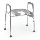 Raised Toilet Seat with Handles and Padded Arms for Seniors