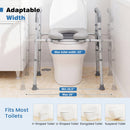 Raised Toilet Seat with Handles and Padded Arms for Seniors